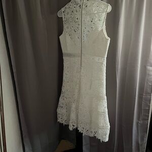 Bardot Ivory Floral Lace Backless Dress